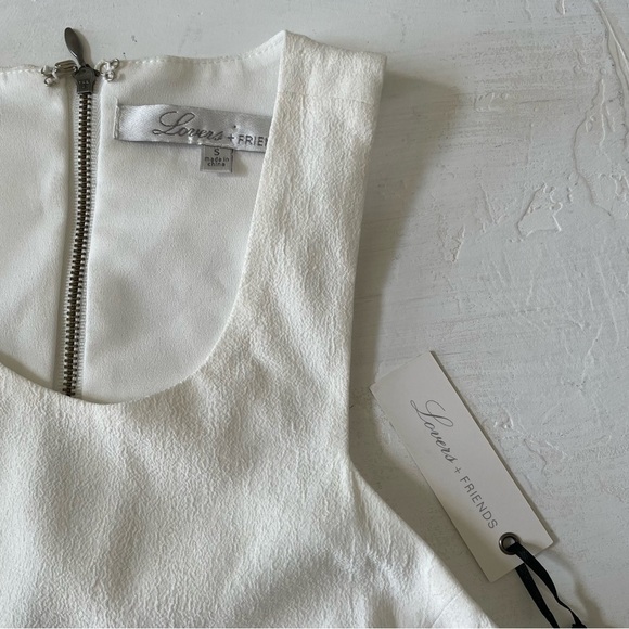 Revolve Lovers+Friends Eternity Expose Midriff Ivory Maxi Dress Asymmetric Hem S - Picture 5 of 12